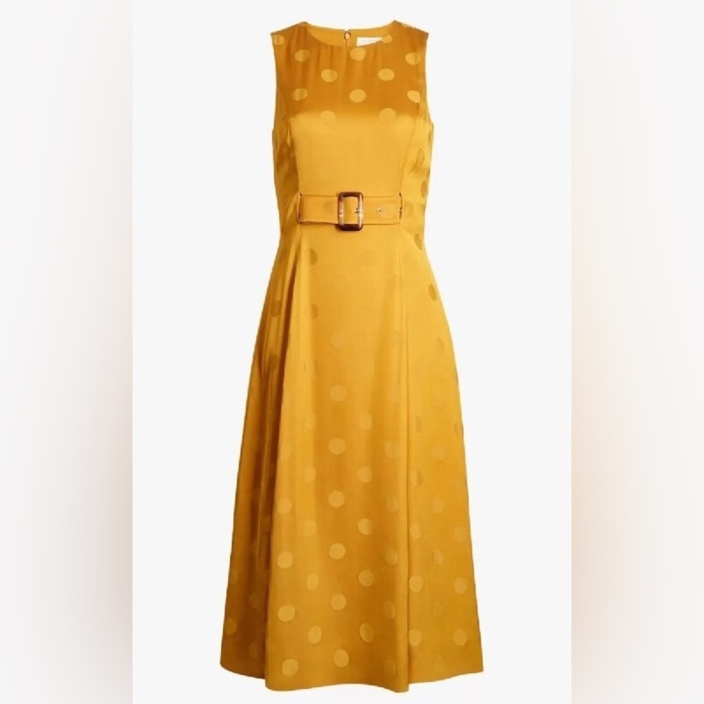 Ted Baker Innabel A-Line Belted Midi Dress in Yellow. Sz.2